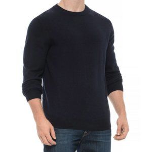 Tahari Merino Wool Crew Neck Men's Sweater - Navy